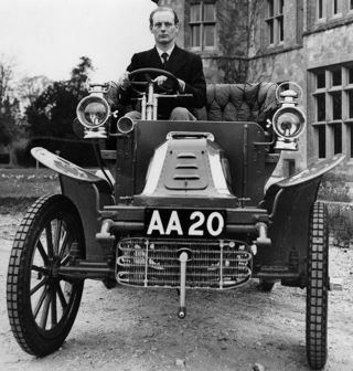 Edward, 3rd Baron Montagu of Beaulieu in the 1903 De-Dion, 1952