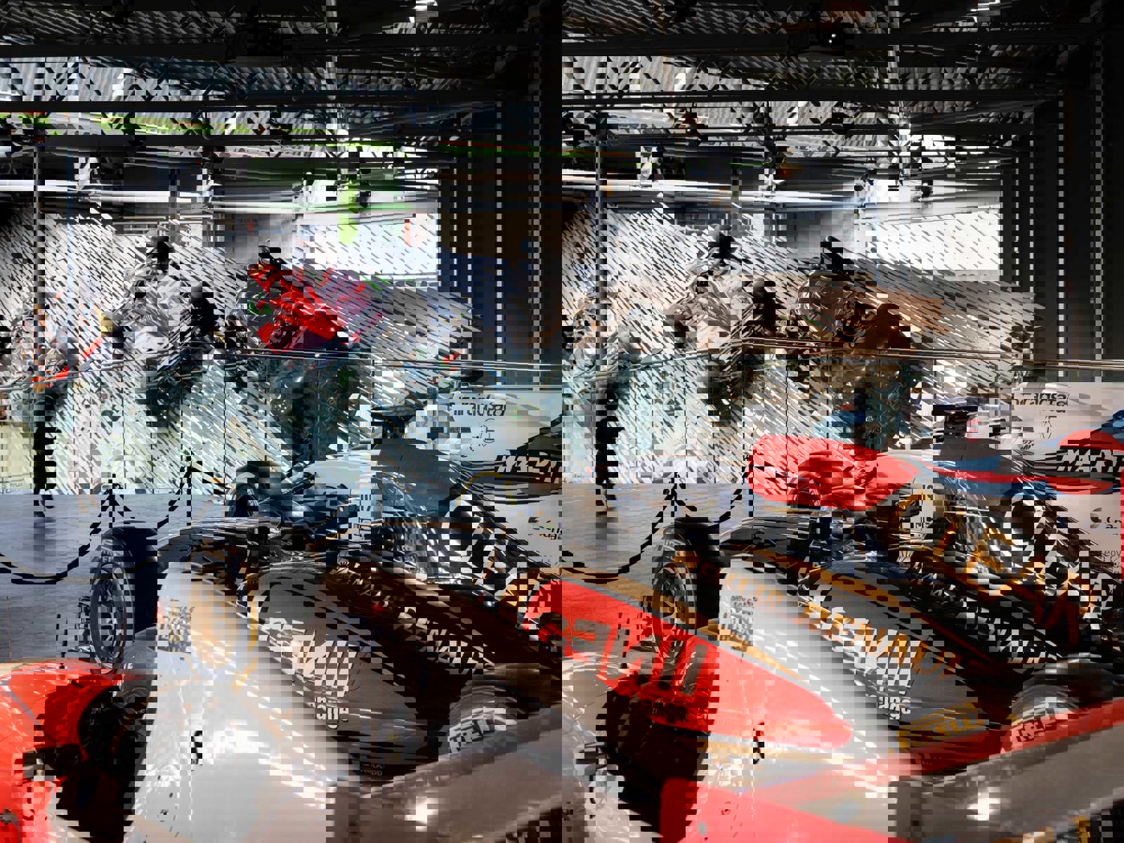 F1 cars in the Driving Change gallery, National Motor Museum